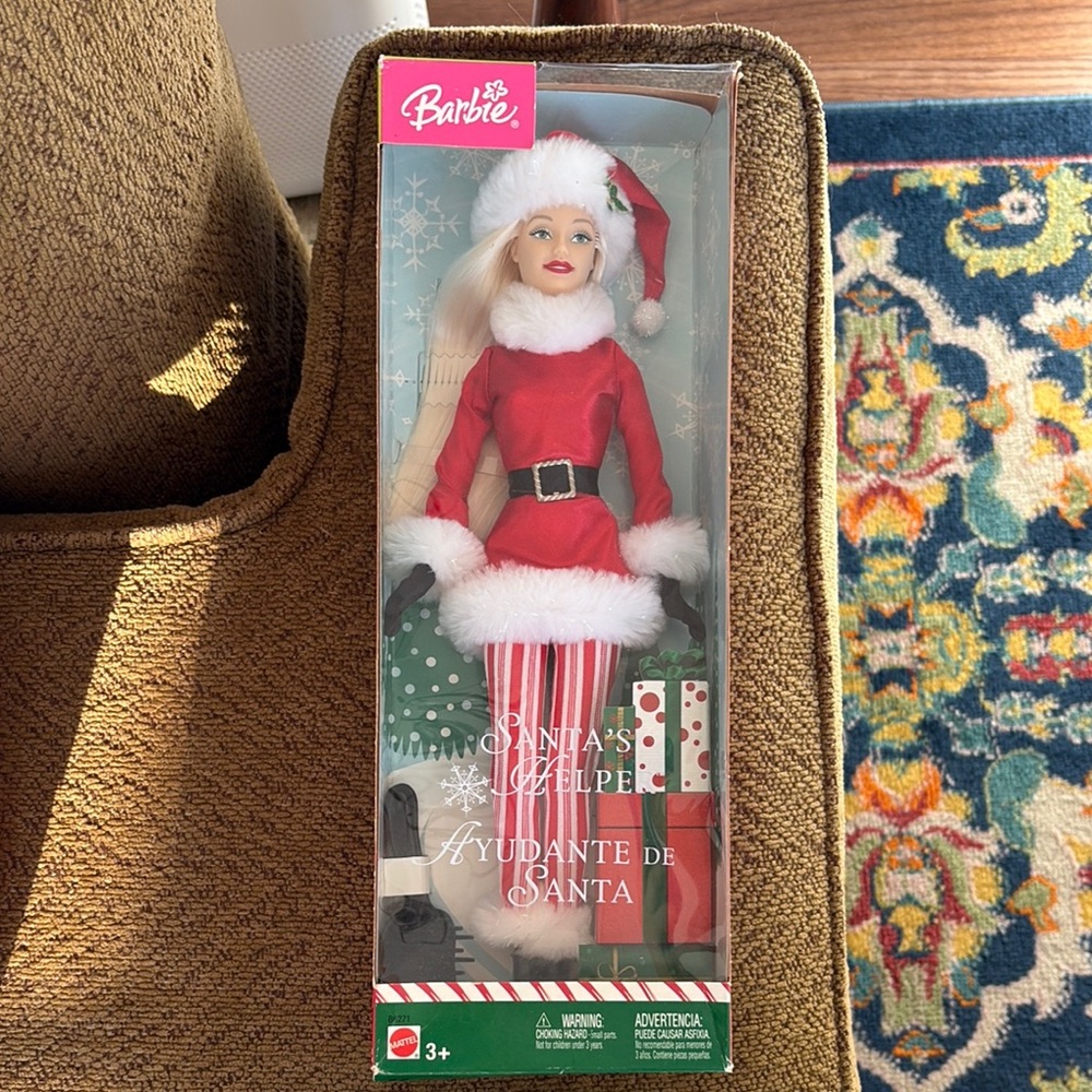 Barbie Santa's Helper Doll - Red and White